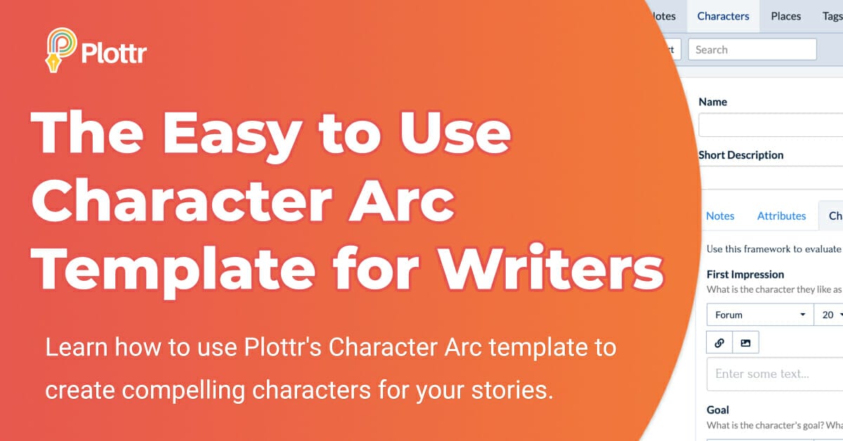 Character Arc Template for Writers by Plottr
